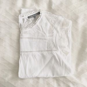 White Blouse / Top with Lace Detail